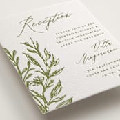 "Eden" - Letterpress Reception Cards in Pistachio by Grae - Detail