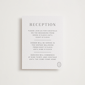 "Cosmopolitan" - Letterpress Reception Cards in Soft Black by Meagan Christensen - Front