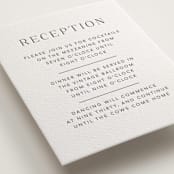"Cosmopolitan" - Letterpress Reception Cards in Soft Black by Meagan Christensen - Detail