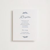 "Everlasting" - Letterpress Reception Cards in Indigo by Susan Moyal - Front
