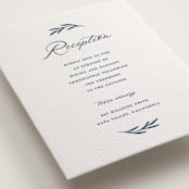 "Everlasting" - Letterpress Reception Cards in Indigo by Susan Moyal - Detail