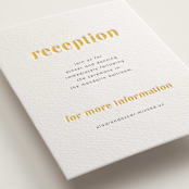 "Us" - Letterpress Reception Cards in Lemon | Pewter by fatfatin - Detail
