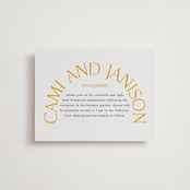 "Archway" - Letterpress Reception Cards in Dandelion | Soft Black by Lori Wemple - Front