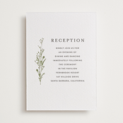 "Gathered" - Letterpress Reception Cards in Pistachio | Soft Black by Susan Moyal - Front