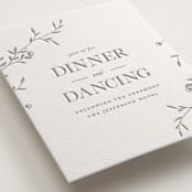 "Jasmine" - Letterpress Reception Cards in Ash by Vera Lim - Detail