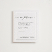 "Asymmetry" - Letterpress Reception Cards in Pewter by Nicole Walsh - Front