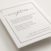 "Asymmetry" - Letterpress Reception Cards in Pewter by Nicole Walsh - Detail