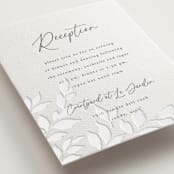 "Vine" - Letterpress Reception Cards in Warm Gray by Wildfield Paper Co - Detail