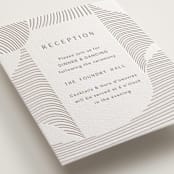 "waves" - Letterpress Reception Cards in Dove Grey by Elly - Detail