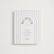 "Hilo" - Letterpress Reception Cards in Warm Gray by Itsy Belle Studio - Front