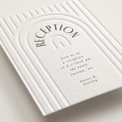 "Hilo" - Letterpress Reception Cards in Warm Gray by Itsy Belle Studio - Detail