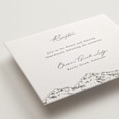 "Mountainview" - Letterpress Reception Cards in Graphite by Sarah Brown - Detail