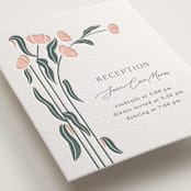 "Nouveau Swans" - Letterpress Reception Cards in Nouveau Swans by Olivia Raufman - Detail