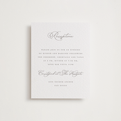 "Love Letters" - Letterpress Reception Cards in Love Letters by Wildfield Paper Co - Front