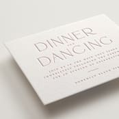 "Monroe" - Letterpress Reception Cards in Classic Pink by Kristie Kern - Detail