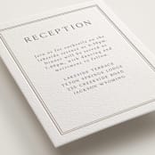"Formal Serif" - Letterpress Reception Cards in Dove Grey by Nicole Walsh - Detail
