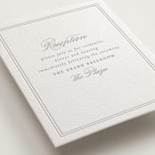 "Monogrammed eternity" - Letterpress Reception Cards in Matte Silver by Creo Study - Detail
