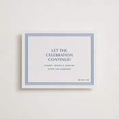 "Beaufort" - Letterpress Reception Cards in Sky Blue by Megan Davis - Front