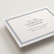 "Beaufort" - Letterpress Reception Cards in Sky Blue by Megan Davis - Detail