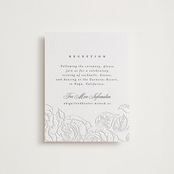 "Garden" - Letterpress Reception Cards in Garden by Leah Bisch - Front
