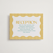 "Good Vibes" - Letterpress Reception Cards in Seafoam by Claudia Orengo - Front