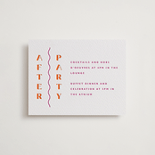 "Tanti Baci" - Letterpress Reception Cards in Fuchsia by Olivia Raufman - Front