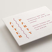 "Tanti Baci" - Letterpress Reception Cards in Fuchsia by Olivia Raufman - Detail