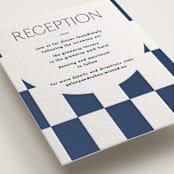 "Beech" - Letterpress Reception Cards in Navy by Blustery August - Detail