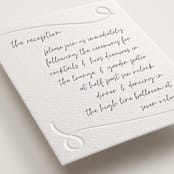 "Artist Hand" - Letterpress Reception Cards in Artist Hand by Heather Schertzer - Detail