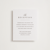 "Sketched Blooms" - Letterpress Reception Cards in Coffee by Kristen Smith - Front