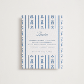 "Sweet Garden" - Letterpress Reception Cards in Provincial Blue by Erin German - Front