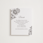 "Wedding Press" - Letterpress Reception Cards in Graphite by Chris Griffith - Front