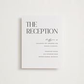 "Tallest" - Letterpress Reception Cards in Soft Black by Pixel and Hank - Front
