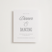 "Icon" - Letterpress Reception Cards in Gravel by Vera Lim - Front
