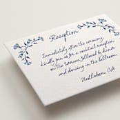 "Talavera" - Letterpress Reception Cards in Lapis by Tamara Hilje - Detail
