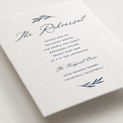 "Everlasting" - Letterpress Rehearsal Dinner Cards in Indigo by Susan Moyal - Detail