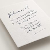 "Ink scribble" - Letterpress Rehearsal Dinner Cards in Aegean by Adelyn T. - Detail