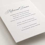 "Empire" - Letterpress Rehearsal Dinner Cards in Aegean by Jennifer Postorino - Detail