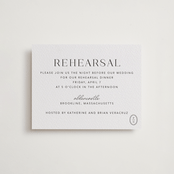 "Cosmopolitan" - Letterpress Rehearsal Dinner Cards in Soft Black by Meagan Christensen - Front