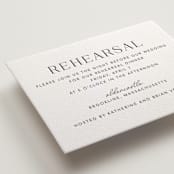 "Cosmopolitan" - Letterpress Rehearsal Dinner Cards in Soft Black by Meagan Christensen - Detail