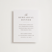 "Sketched Blooms" - Letterpress Rehearsal Dinner Cards in Coffee by Kristen Smith - Front