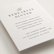 "Sketched Blooms" - Letterpress Rehearsal Dinner Cards in Coffee by Kristen Smith - Detail
