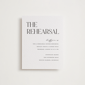 "Tallest" - Letterpress Rehearsal Dinner Cards in Soft Black by Pixel and Hank - Front