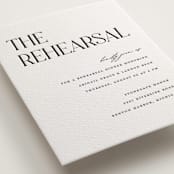 "Tallest" - Letterpress Rehearsal Dinner Cards in Soft Black by Pixel and Hank - Detail