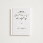 "Putnam" - Letterpress Rehearsal Dinner Cards in Moss by Megan Davis - Front