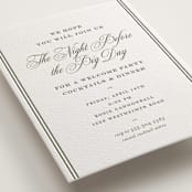 "Putnam" - Letterpress Rehearsal Dinner Cards in Moss by Megan Davis - Detail