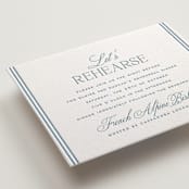 "ricciarelli" - Letterpress Rehearsal Dinner Cards in Denim by chocomocacino - Detail