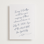 "Ink scribble" - Letterpress Rehearsal Dinner Invitations in Aegean by Adelyn T. - Front
