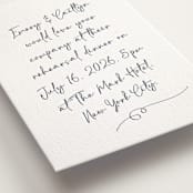 "Ink scribble" - Letterpress Rehearsal Dinner Invitations in Aegean by Adelyn T. - Detail