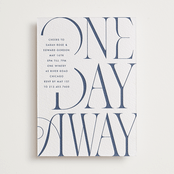 "A Day Away" - Letterpress Rehearsal Dinner Invitations in Aegean by Baumbirdy - Front